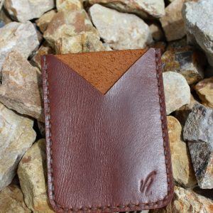 TARJETERO / PORTA DOCUMENTOS EN "V" CHOCOLATE